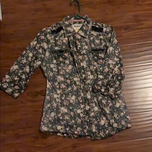 Distressed ROAR western shirt